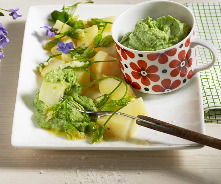 Erdäpfel mit Avocado-Bärlauchcreme