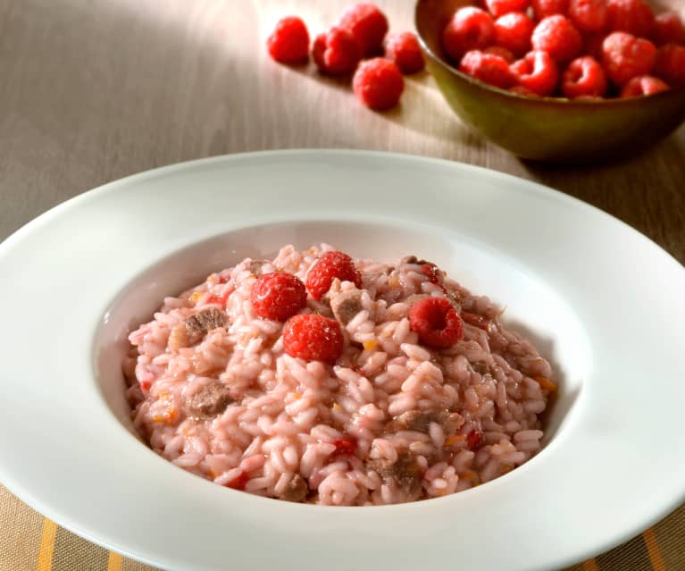 Risotto anatra e lamponi