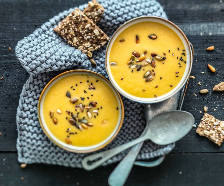 Velouté de patate douce au coing