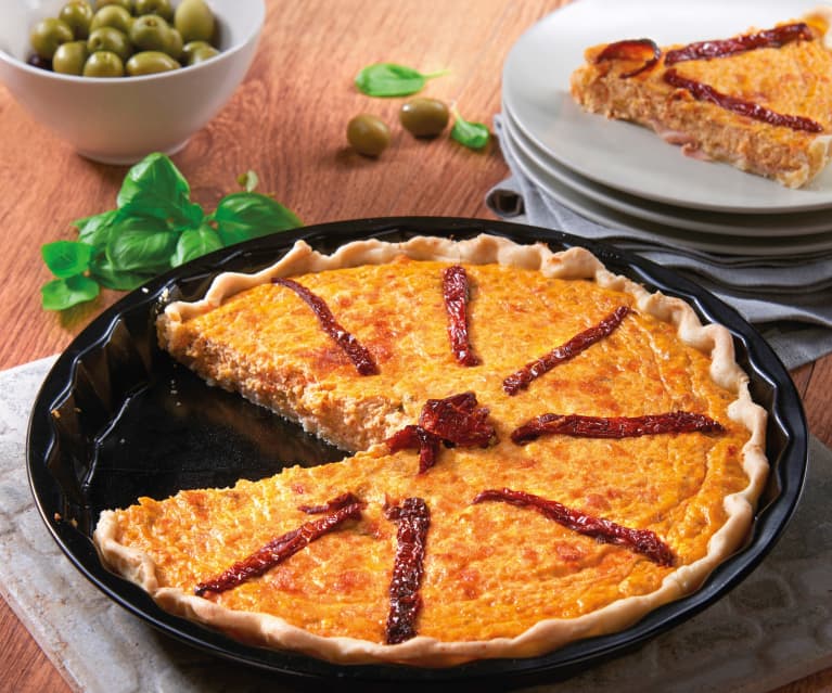 Quiche ai pomodori secchi e olive: fresca, estiva e gustosa