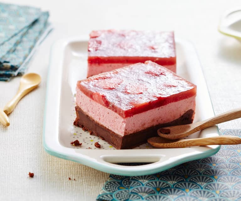 Gâteau au chocolat et aux fraises