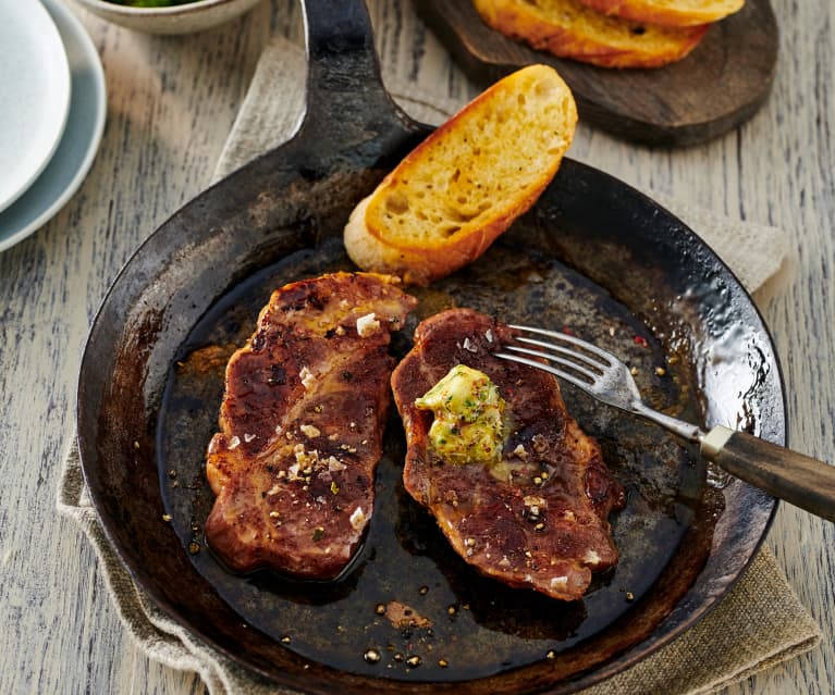 Nackensteaks mit Estragon-Senfbutter - Cookidoo® – the official ...