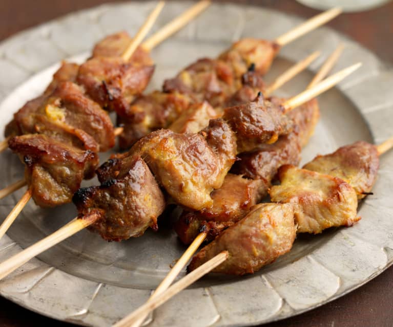 Grilled Pork Skewers with Turmeric