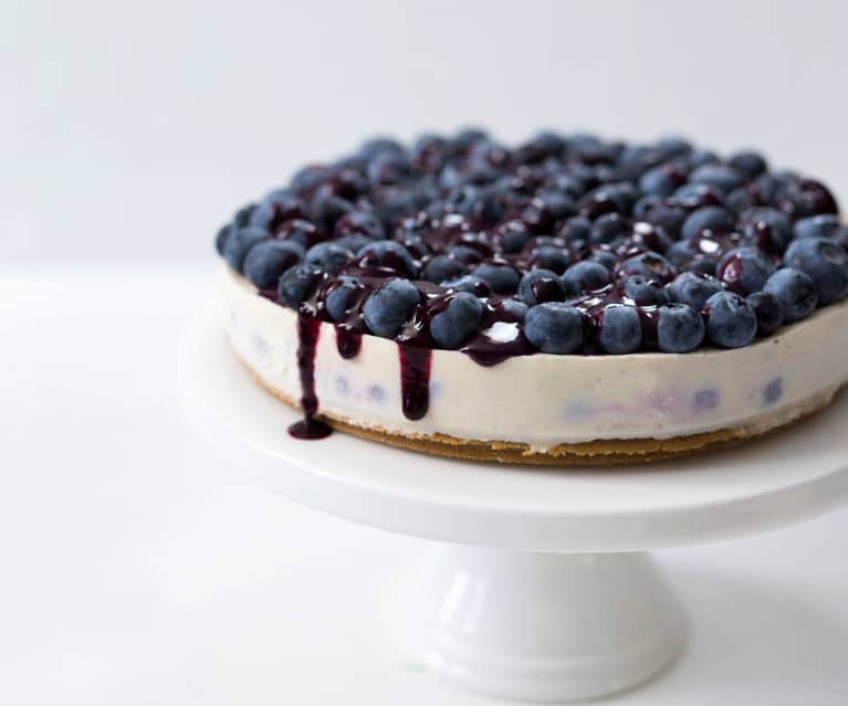 Frozen yogurt cheesecake ai mirtilli