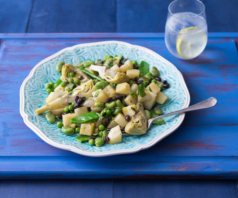 Artichoke and bean ragout