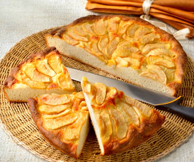 Focaccia dulce de manzanas