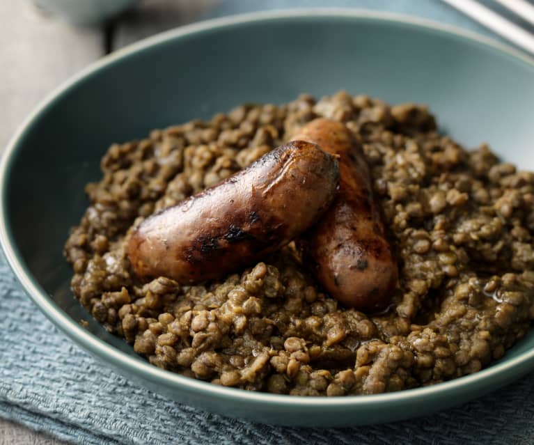 Puy Lentil and Sausage Casserole