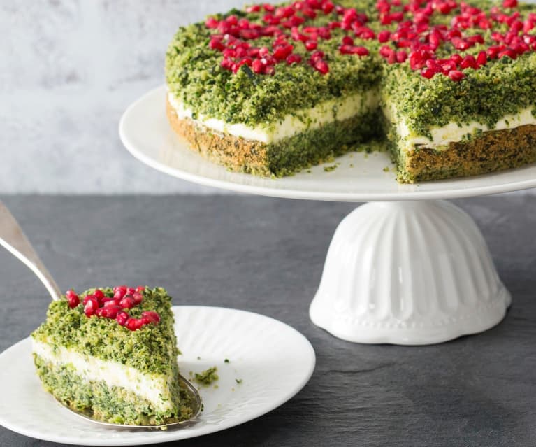 Spinach and lemon cream cake (gluten free)