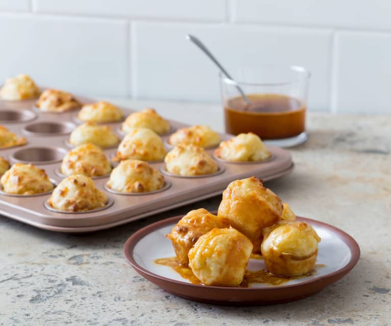 Mini cheese scones with savoury butter