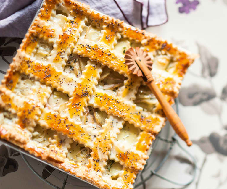 Tourte aux pommes de terre et au thym