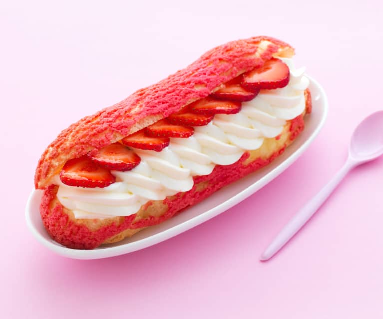 Eclairs fraises-chocolat blanc