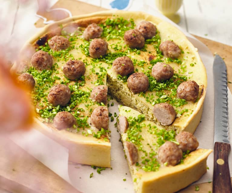 Herzhafter Käsekuchen mit Brät