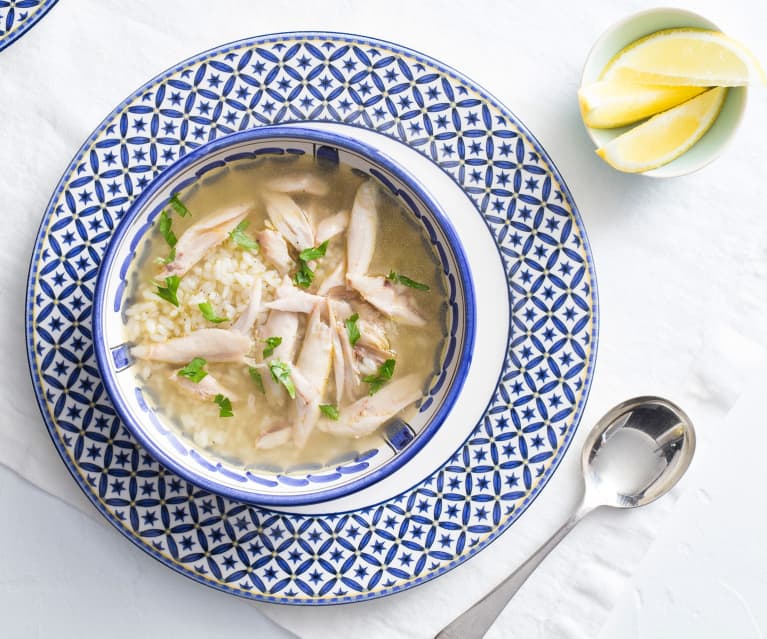 Chicken Soup with Egg and Lemon (Avgolemono)