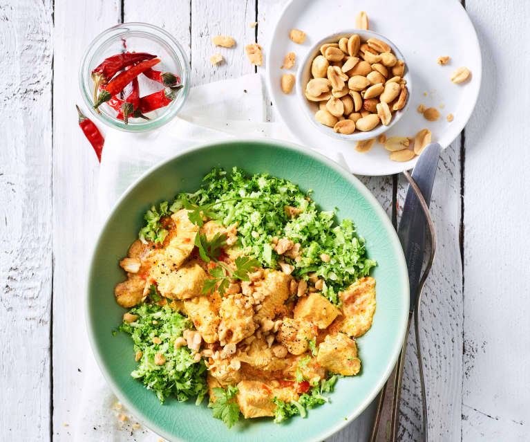 Paprika-Hähnchen mit Brokkoli-Couscous