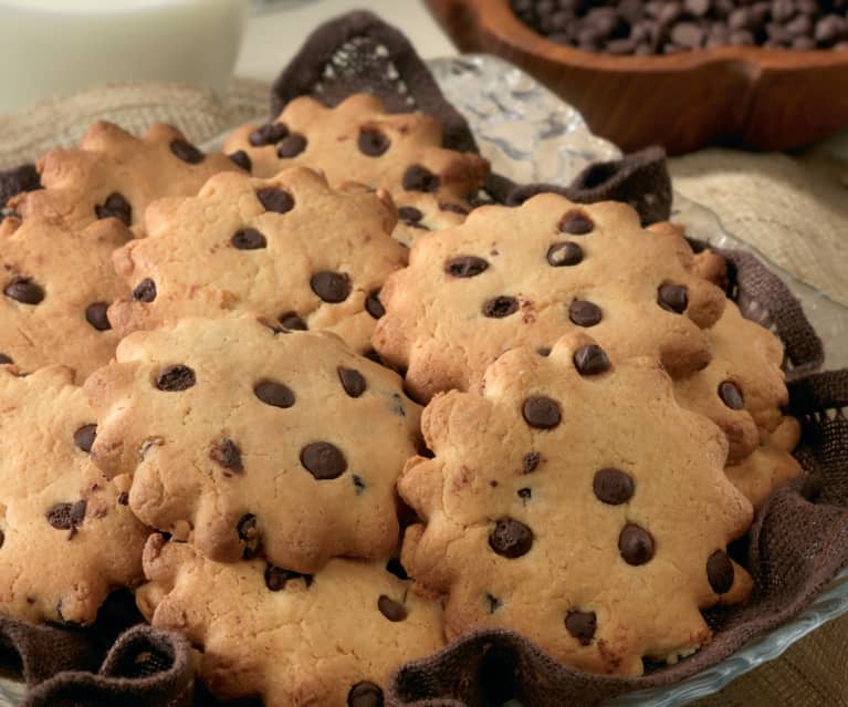 Biscottini di latte e farina di riso al cioccolato