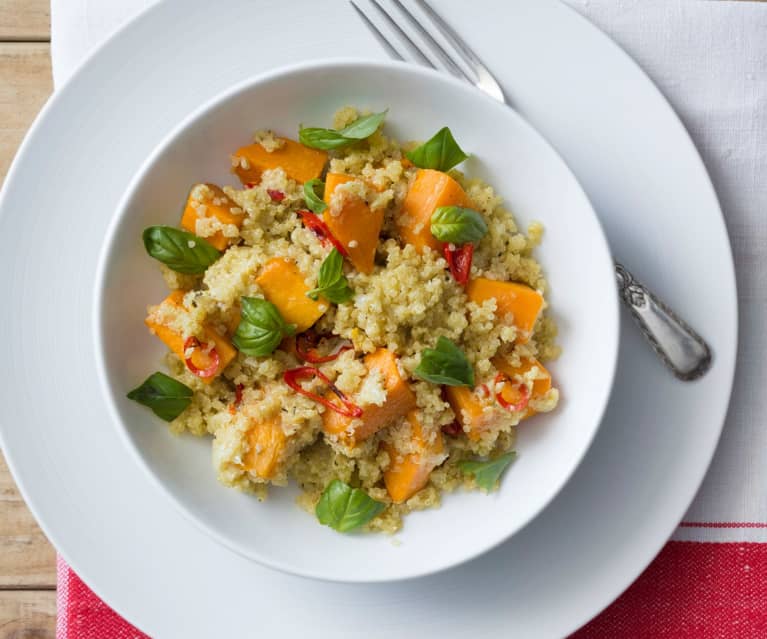 Risotto de quinoa con calabaza asada