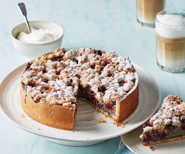 Mohn-Brombeer-Kuchen mit Streuseln