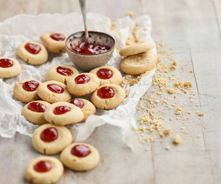 Biscoitos de arroz com doce de morango