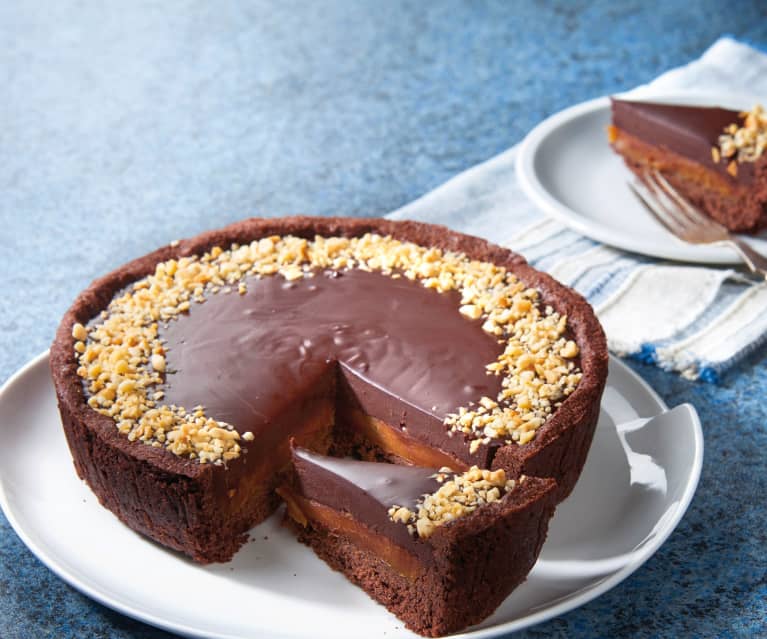 Crostata al cioccolato e caramello salato Crostata al cioccolato e caramello salato