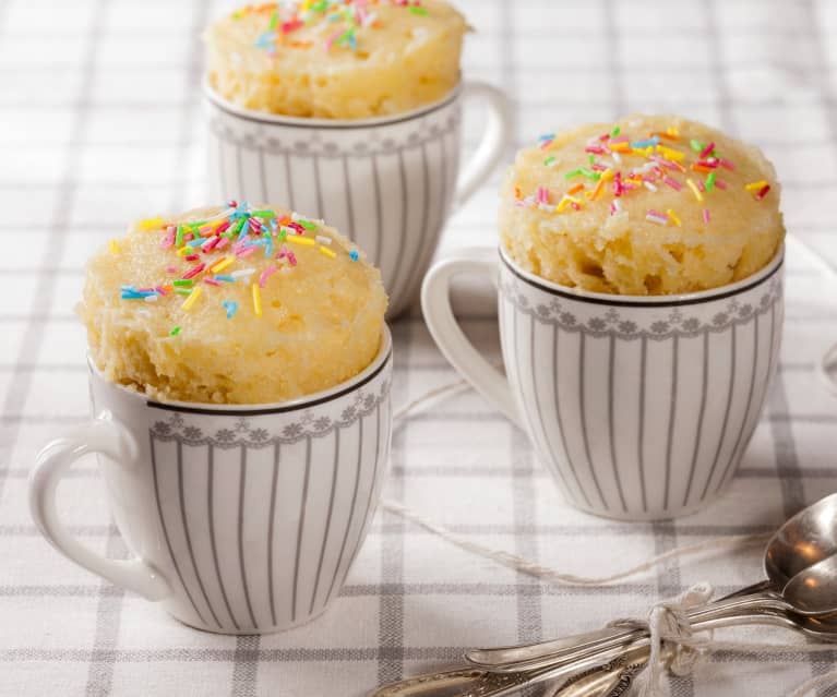 Mug cake al cioccolato bianco