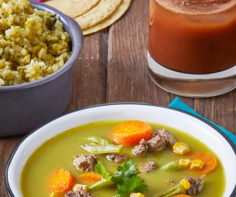 Mole de olla verde, arroz y tascalate TM6 - Cookidoo® – la plataforma de  recetas oficial de Thermomix®