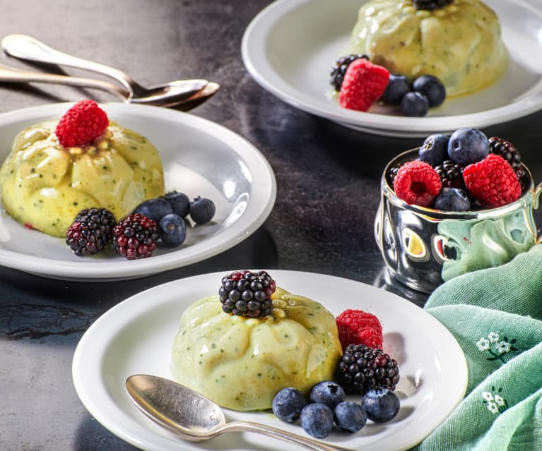 Budino menta e frutti di bosco a Varoma