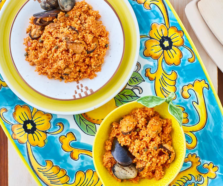 Cous cous delle Lipari ai frutti di mare e capperi