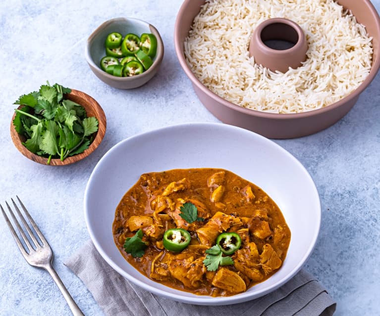 Creamy chicken curry and rice