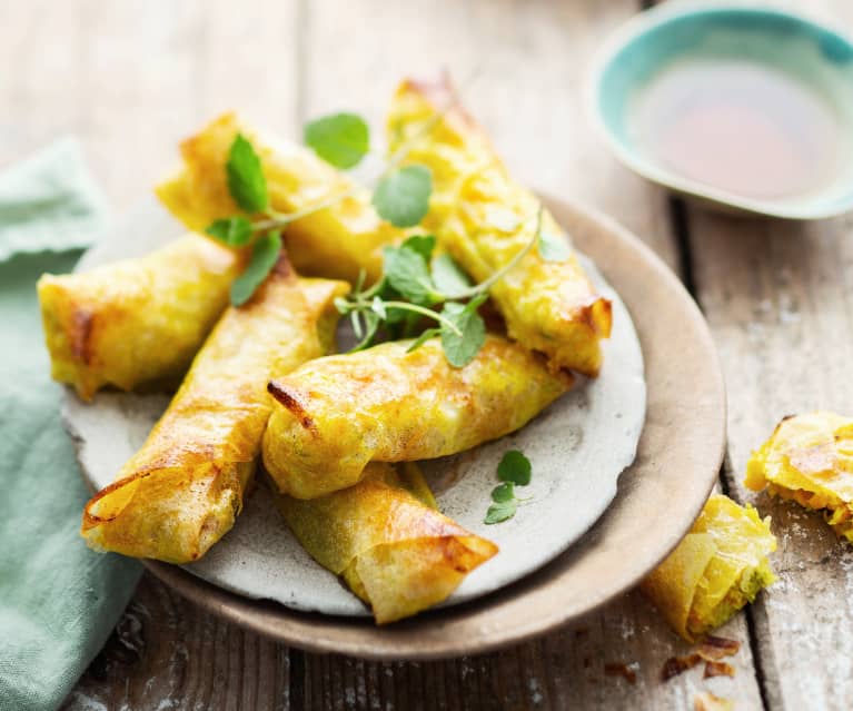 Samossas de feuilles de riz aux légumes