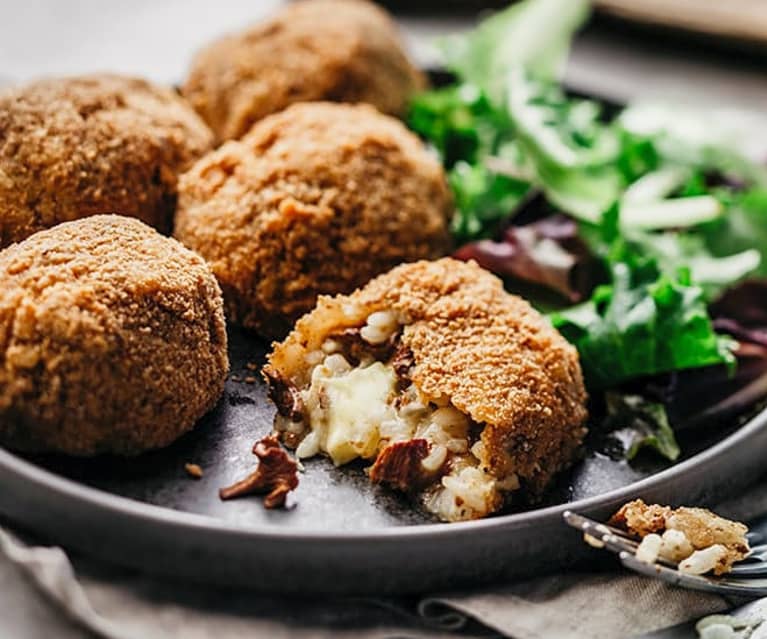 Arancini aux girolles et Mont-d'Or