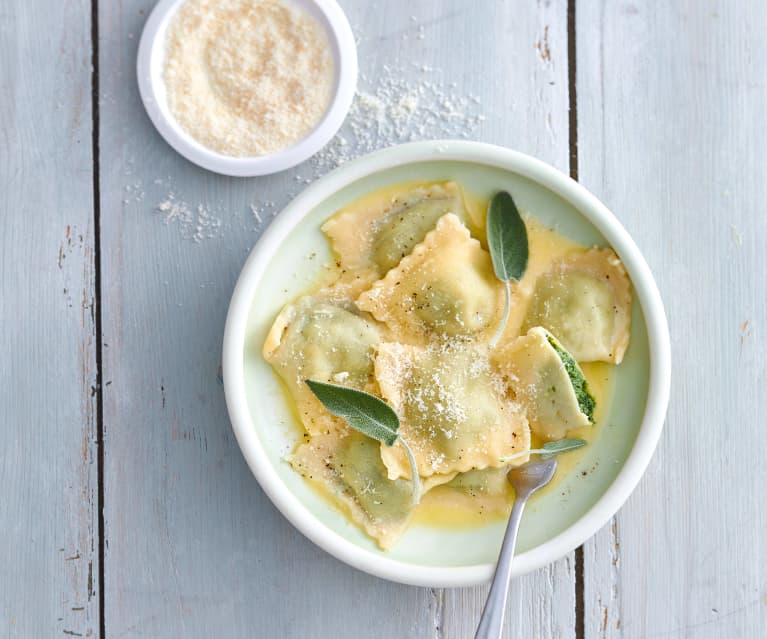 Ravioli ricotta et épinards