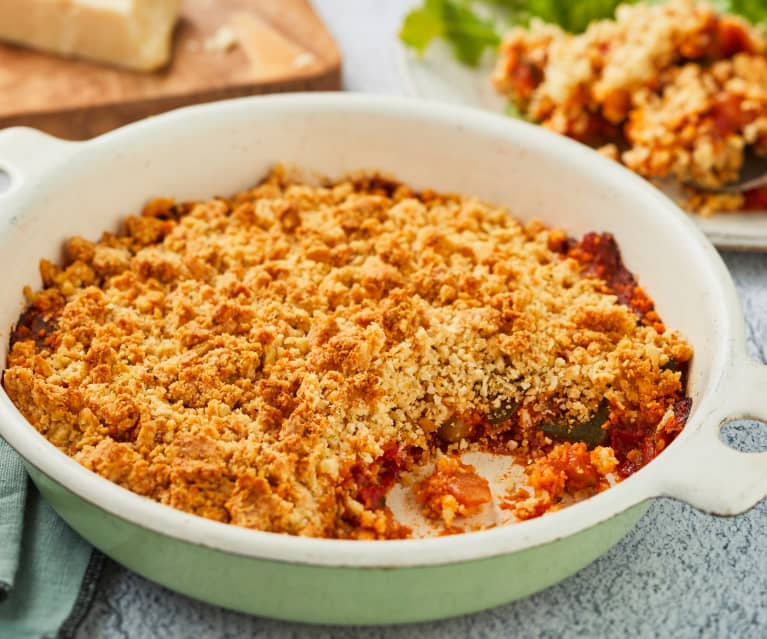 Crumble au reste de ratatouille