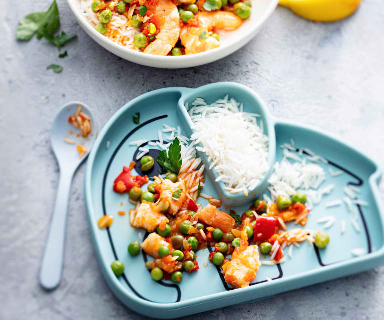 Baby-friendly Spiced Prawns and Rice