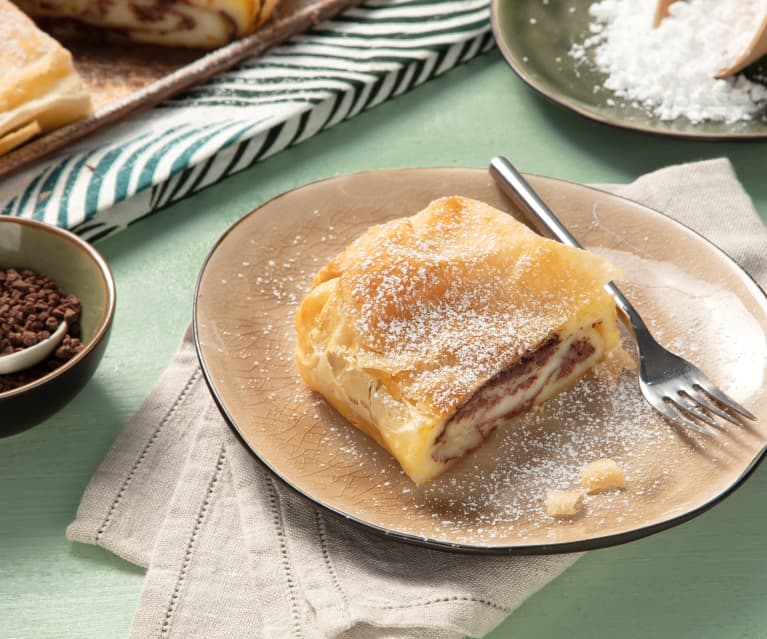 Gebackener Grießstrudel "Schokobanane"