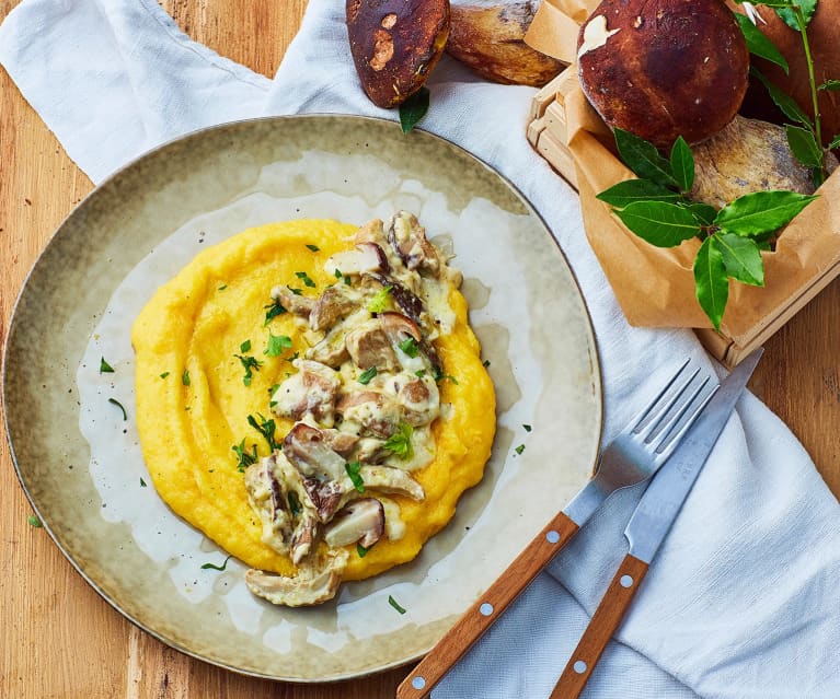 Polenta con i funghi