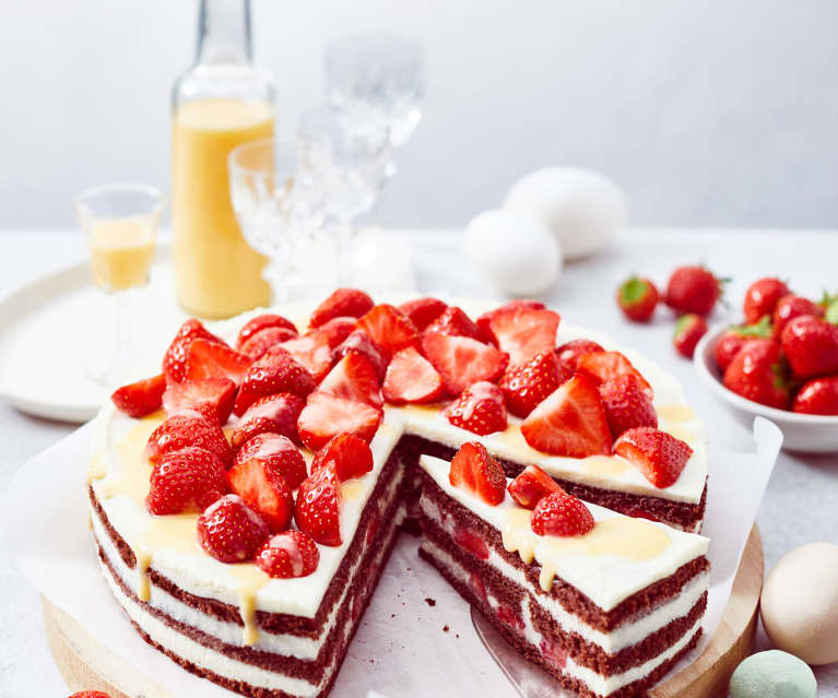 Erdbeer-Eierlikör-Torte