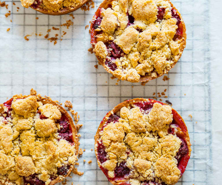 Tartelette framboises et crumble