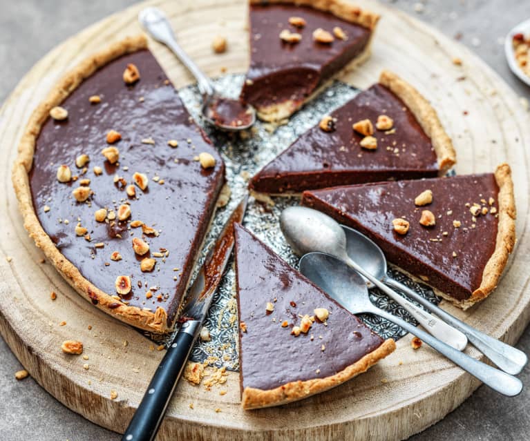 Tarte aux noisettes et chocolat