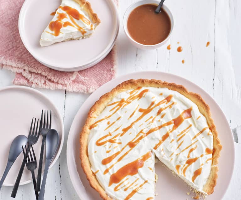 Tarte de caramelo e baunilha