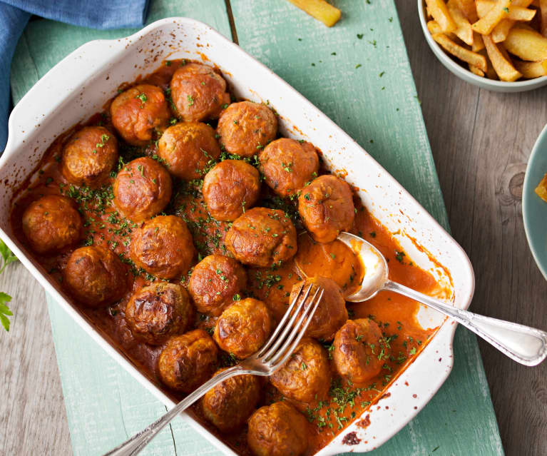 Albóndigas con salsa de vino tinto