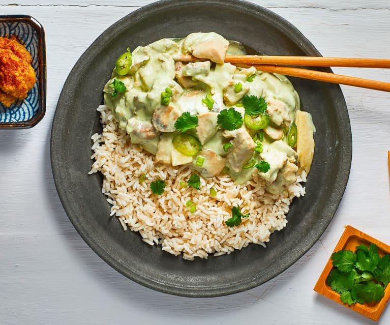 Pollo al curry con riso basmati