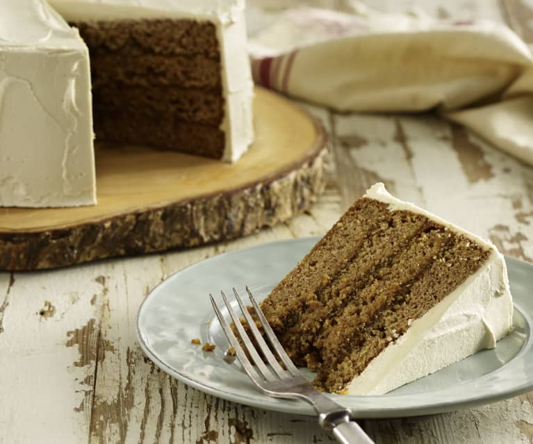 Pumpkin Spice Cake with Maple Buttercream