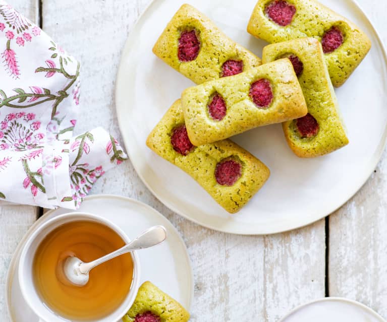 Financiers pistache et framboise