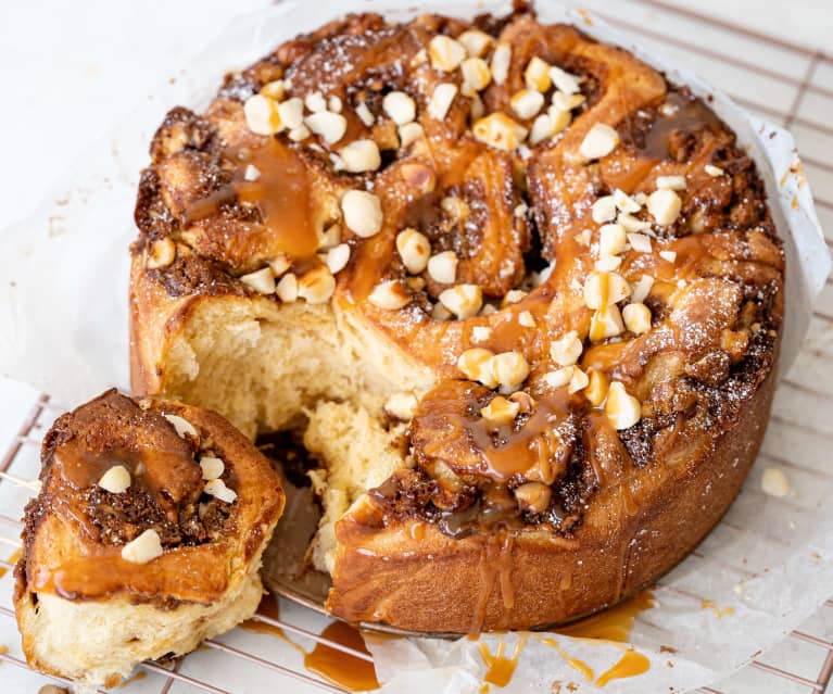 Magnolia Kitchen macadamia and white chocolate brioche scrolls