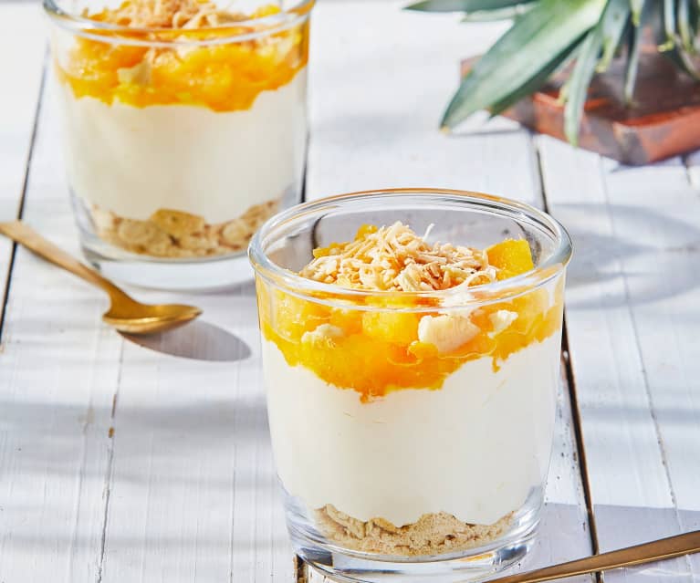 Pina Colada Dessert (Pineapple Cheesecake Parfaits)