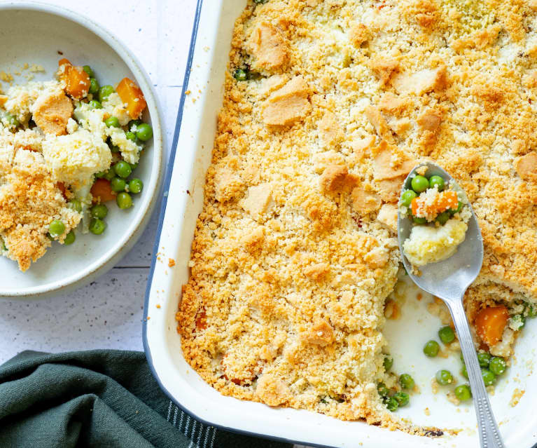 Crumble de légumes au parmesan