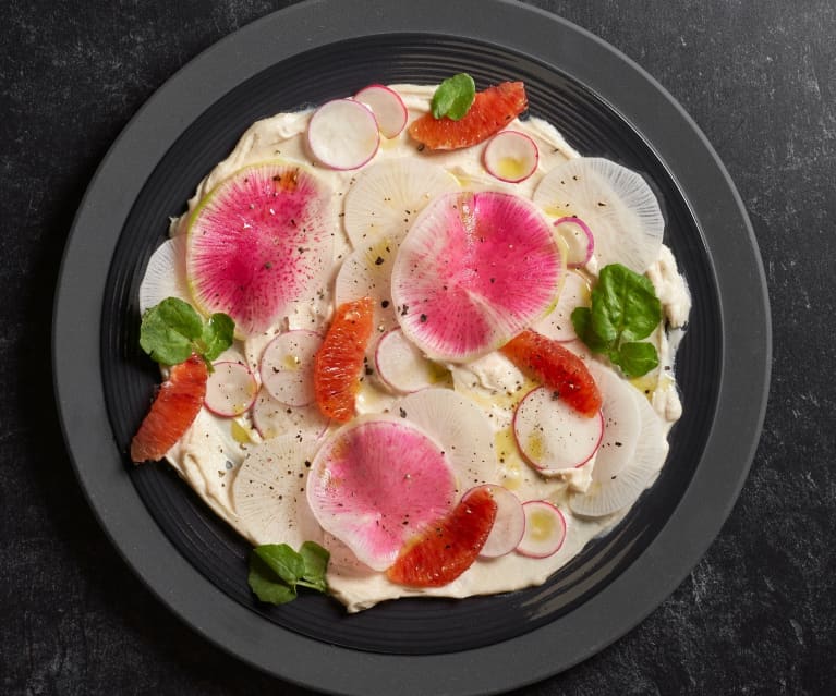 Winter Radish, Citrus and Cashew Cream (Matthew Kenney)