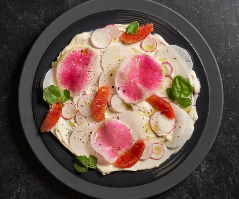 Winter Radish, Citrus and Cashew Cream (Matthew Kenney) Metric