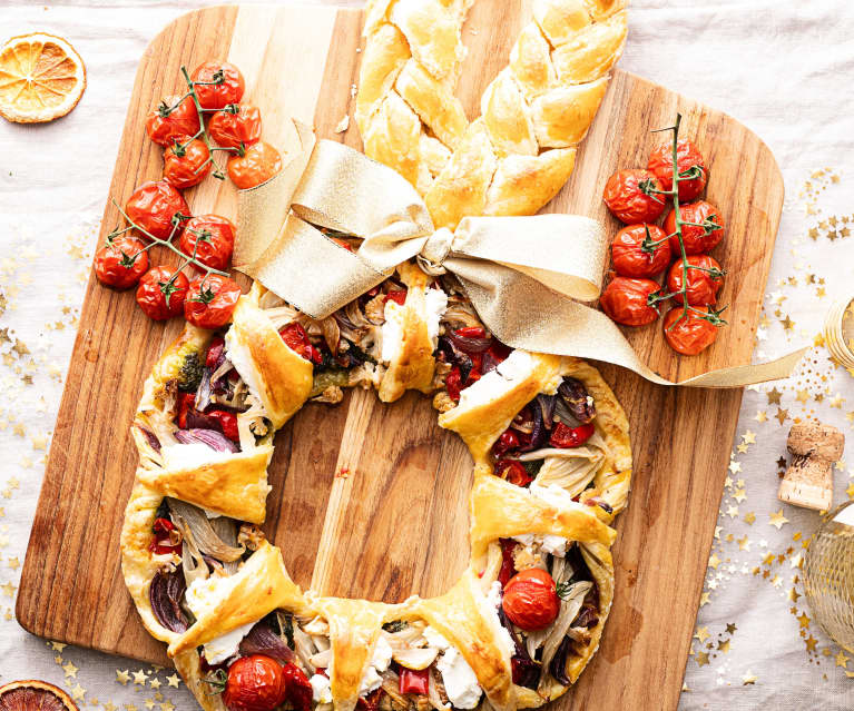 Couronne feuilletée aux légumes rôtis