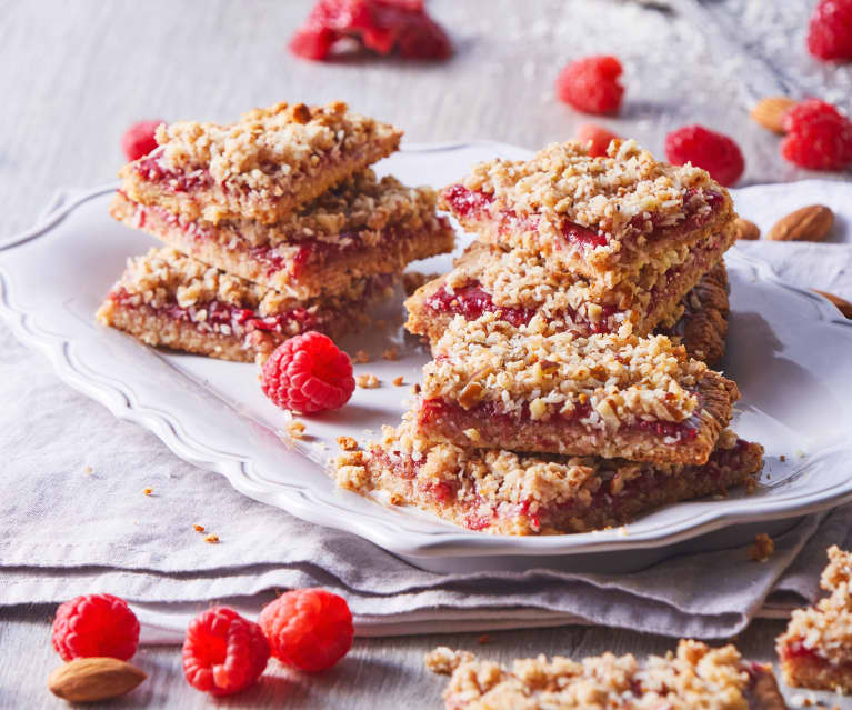 Barritas de frambuesa sin gluten